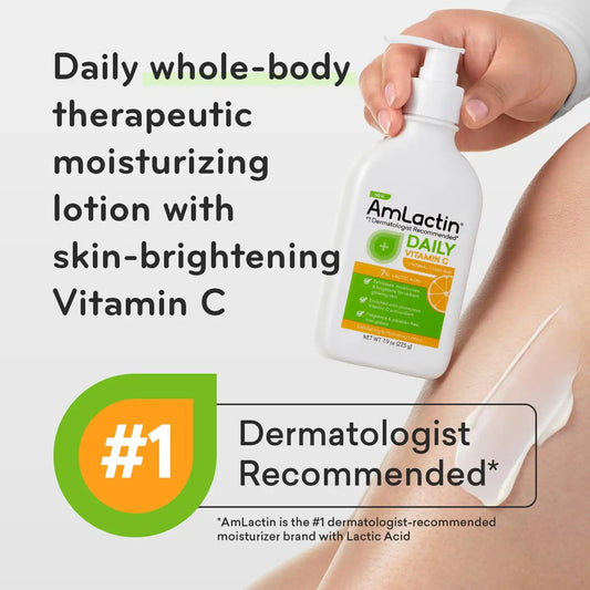 AmLactin Daily Vitamin C Lotion, 7% Lactic Acid, Dry Skin, 7.9 oz
