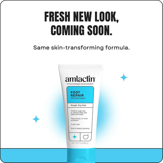 AmLactin Foot Repair Cream, 15% Lactic Acid for Cracked Heels, 3 Ounce (Pack of 12)